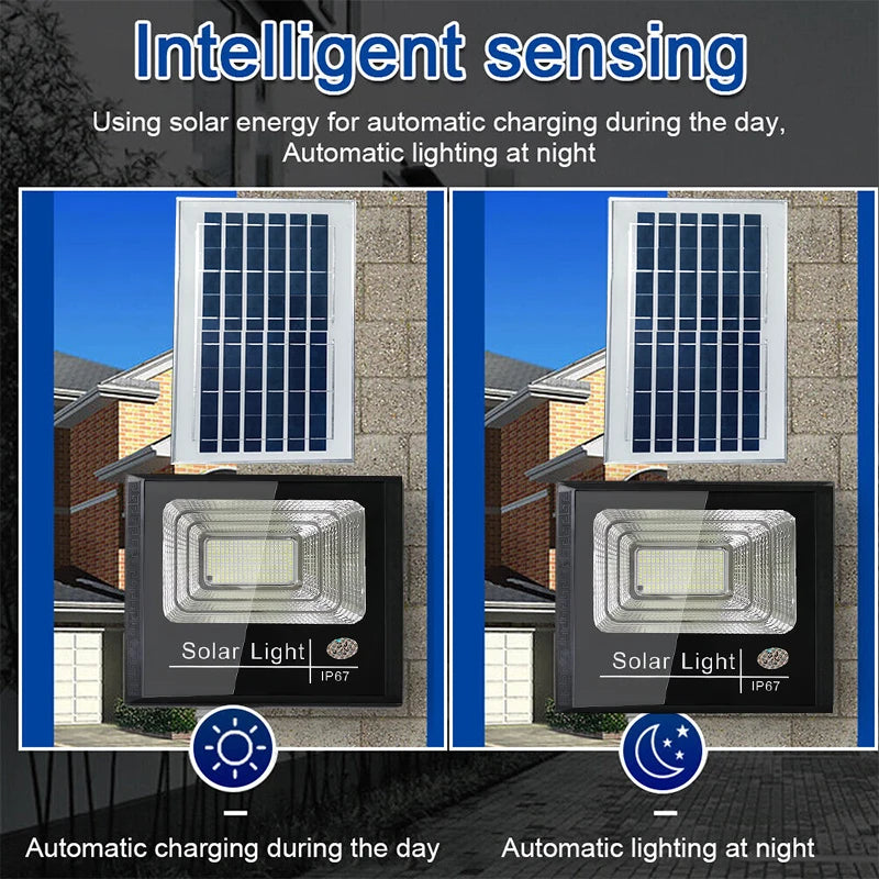 400W LED Solar Flood Light With Aluminum Panel For Garden