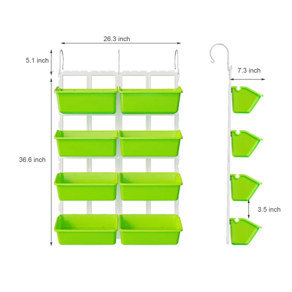 Four-Tier Wall-Mounted Elevated Garden Planter