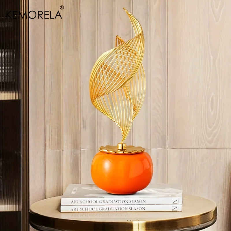 KEMORELA Ceramic Statue Nordic Creative Light Luxury Home Decor Figurine