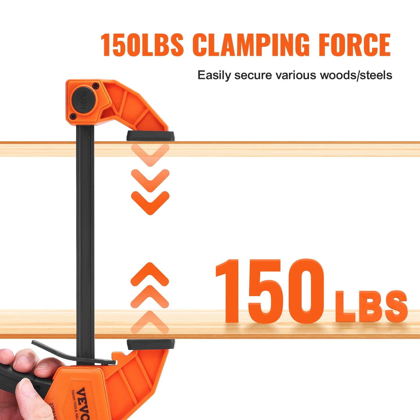 SucceBuy Bar Clamps Woodworking F Clamp Set For DIY Carpentry
