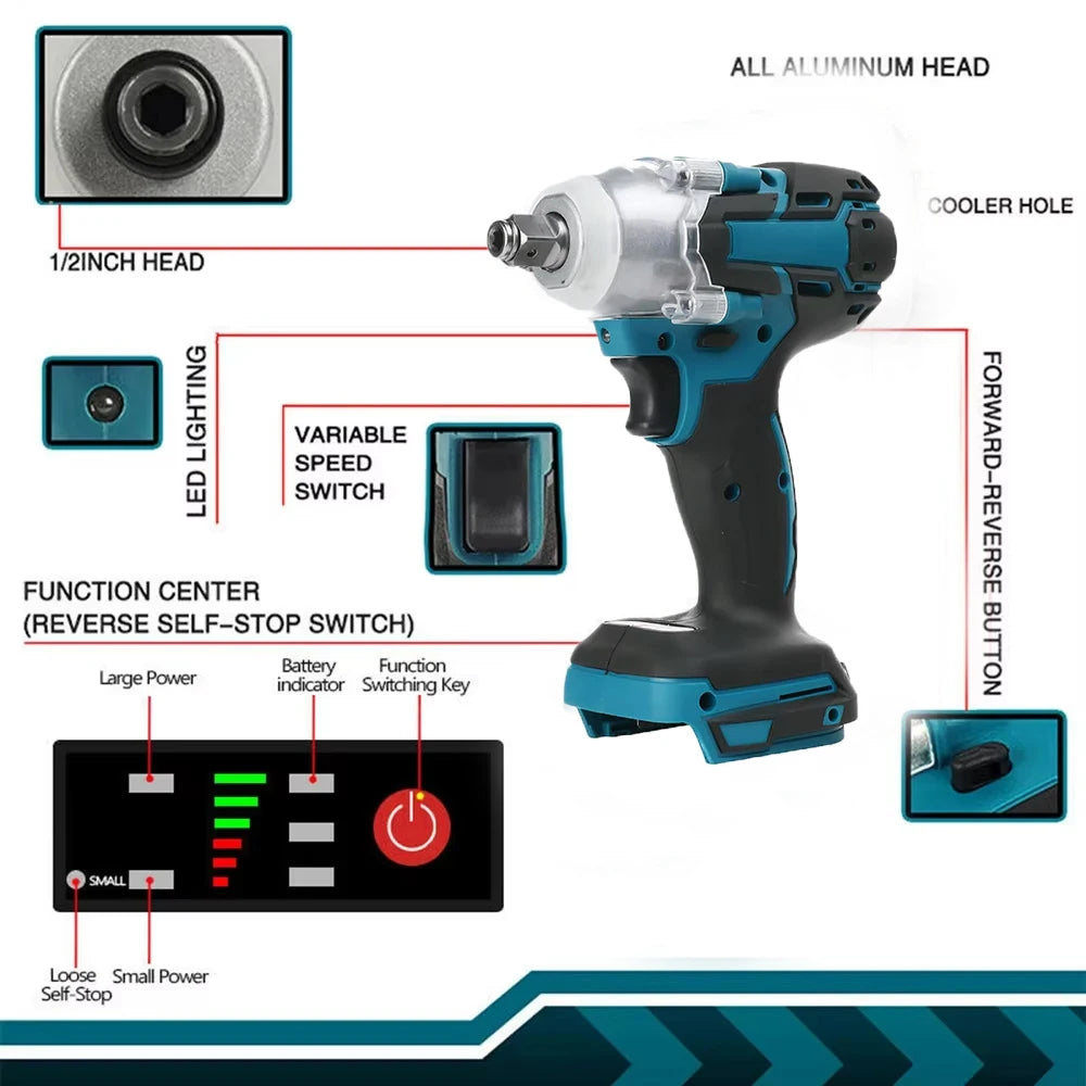 Magnitt 520NM Brushless Cordless Impact Wrench Kit