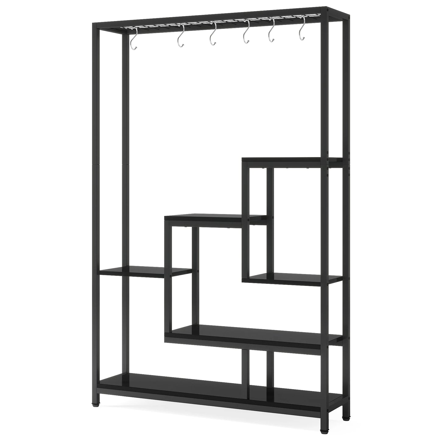 Tribesigns 5 Tier Tall Indoor Plant Stand With Hanging Hooks