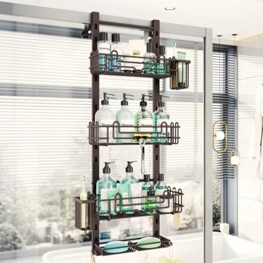 Hanging Shower Caddy Organizer With 22 Hooks And Toothbrush Holders
