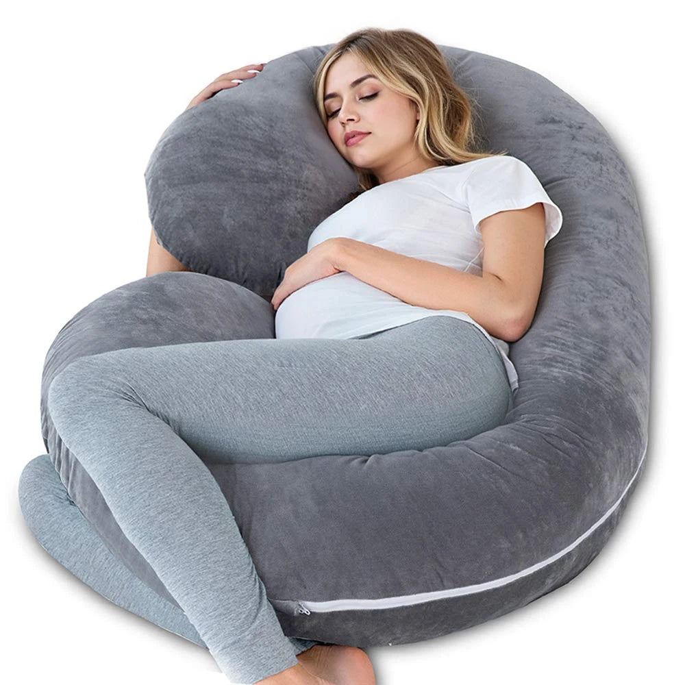 G Shaped Pregnancy Pillow With Removable Cover For Body Support