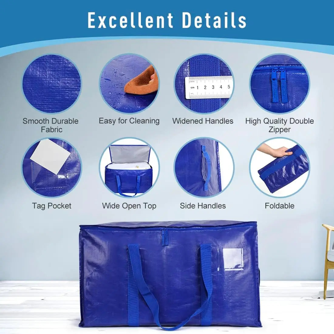 NONECN Extra Large Moving Bags Heavy Duty With Zippers