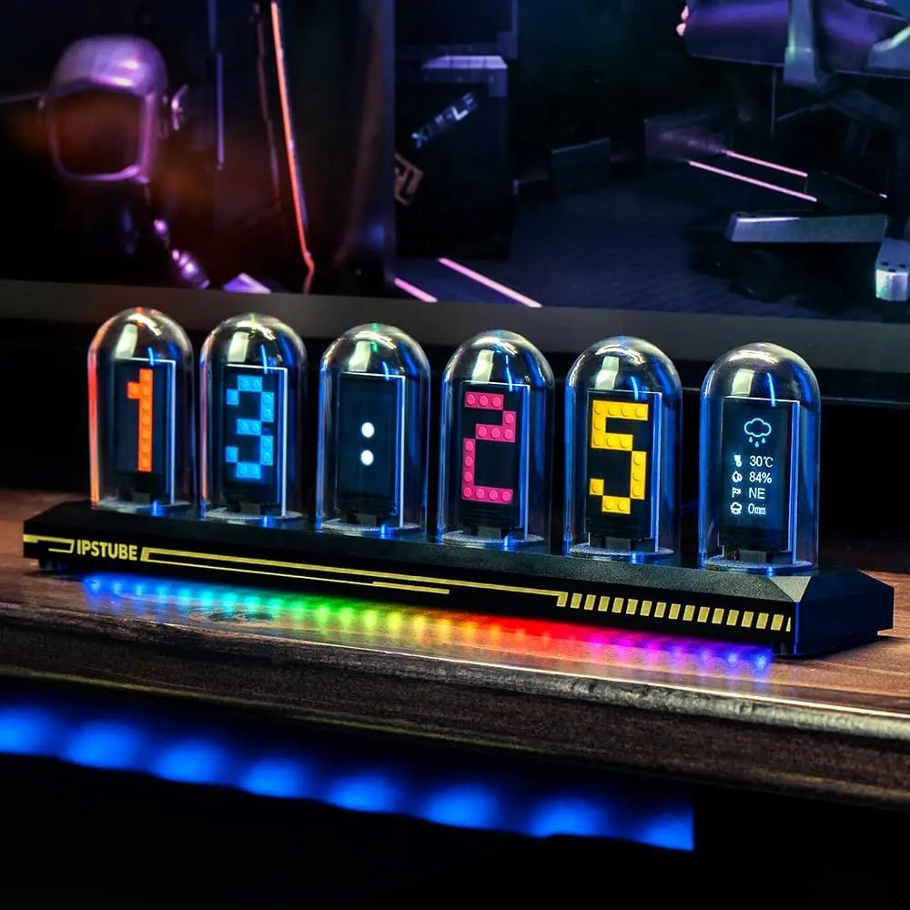 Aiopp Nixie Tube Clock Kit Night Light With Digital Calibration