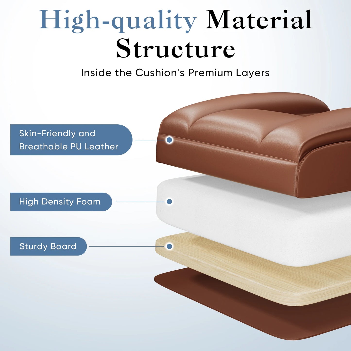 JHK Ergonomic Adjustable Armrests Computer Chair With Footrest
