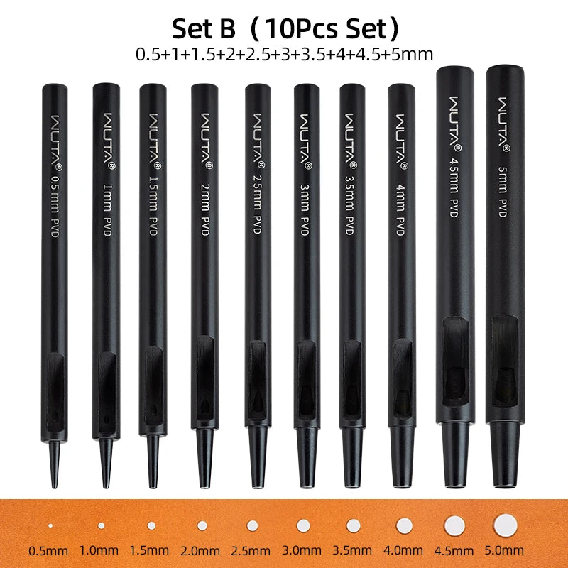 Leather Round Hole Punch Tool Set for DIY Crafting