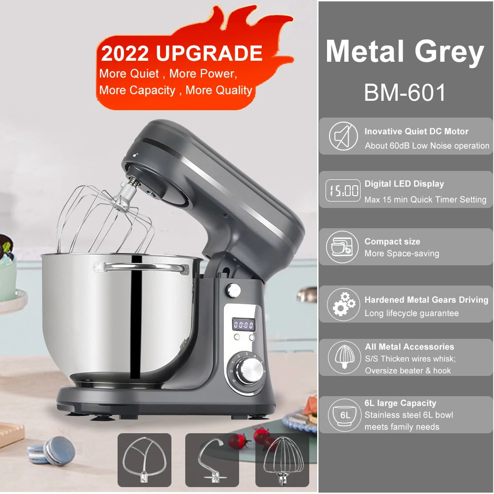 BioloMix Stand Mixer Blender With Quiet Motor And Dough Kneading