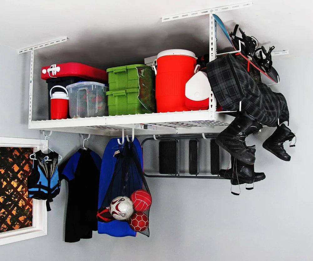 Heavy Duty Overhead Garage Storage Rack 500 Lb Capacity