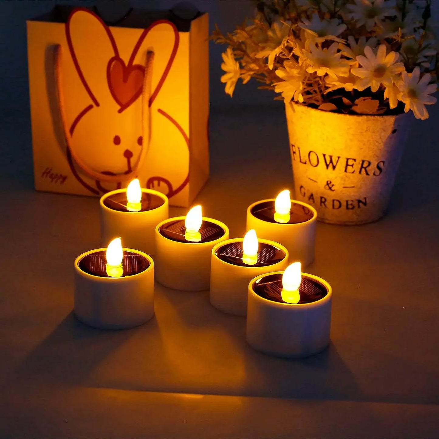 KEWEN Solar Candle Lights Pack LED Night Lights For Home