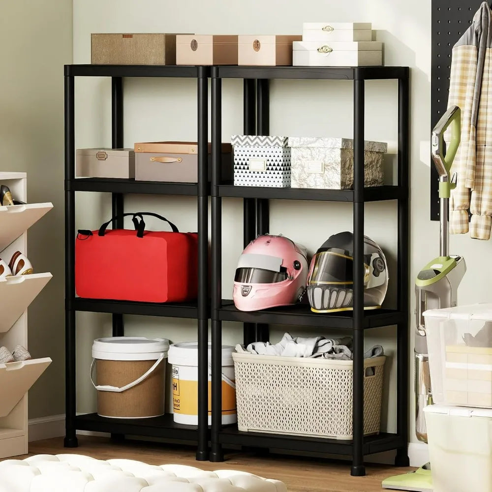 Giantex Heavy Duty Plastic Storage Shelves Freestanding Unit