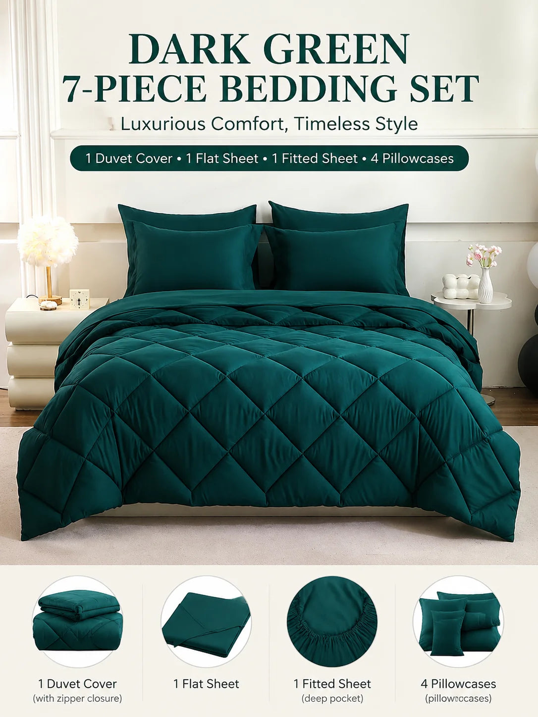 EasYum Bedding Sets With Comforter And Pillowcases For Home