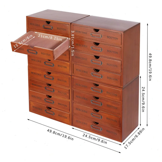 Bymaocar 4 Pack Drawer Organizer Four-Tier Stackable Desk Storage