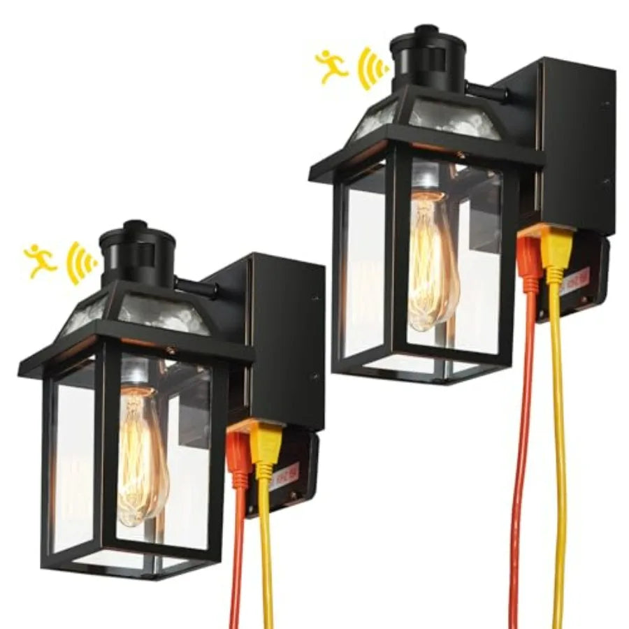Porch Lights With GFCI Outlet Dusk To Dawn Outdoor