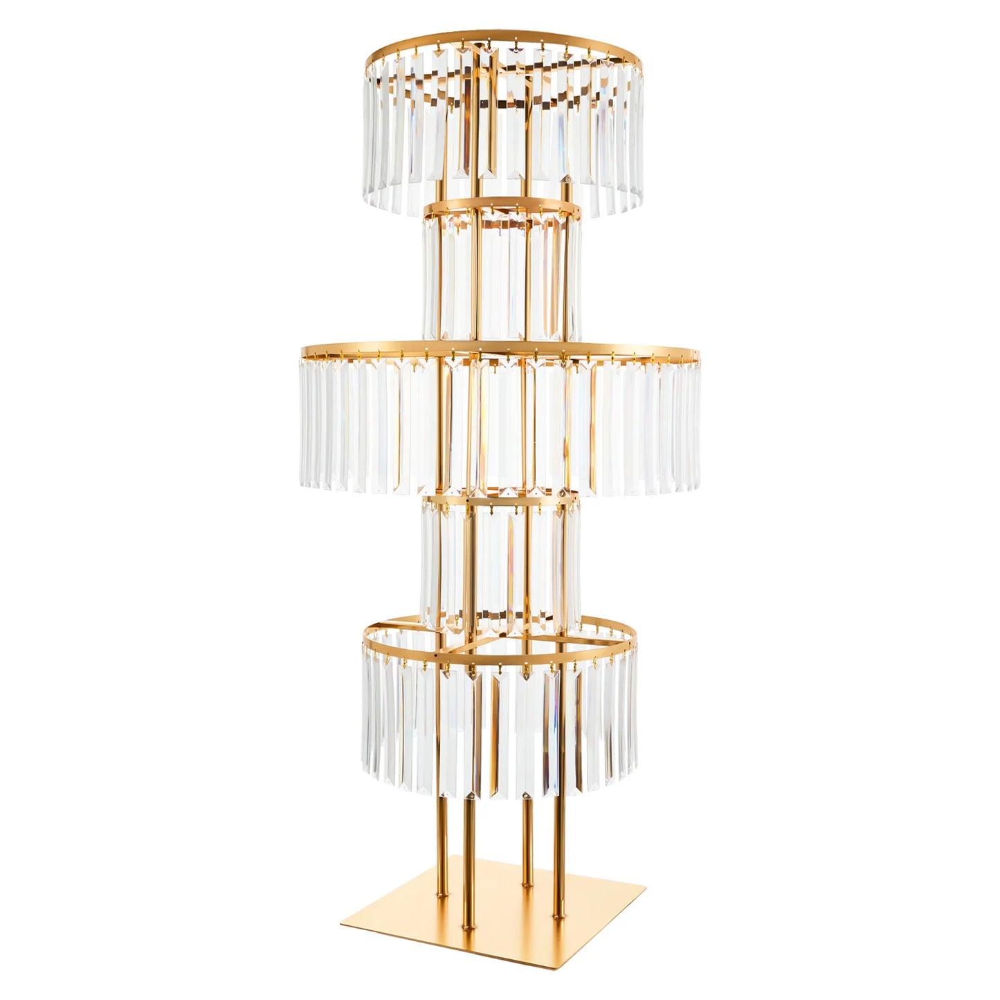 5-Tier Wedding Flower Stand Centerpiece, Acrylic Hanging Display