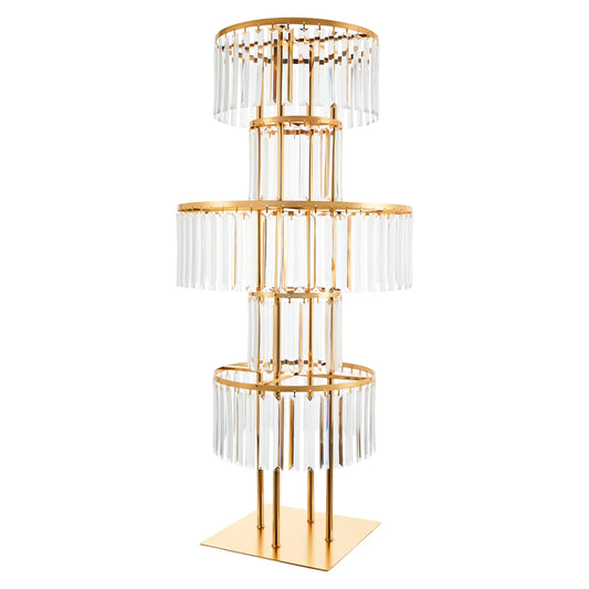 5-Tier Wedding Flower Stand Centerpiece, Acrylic Hanging Display