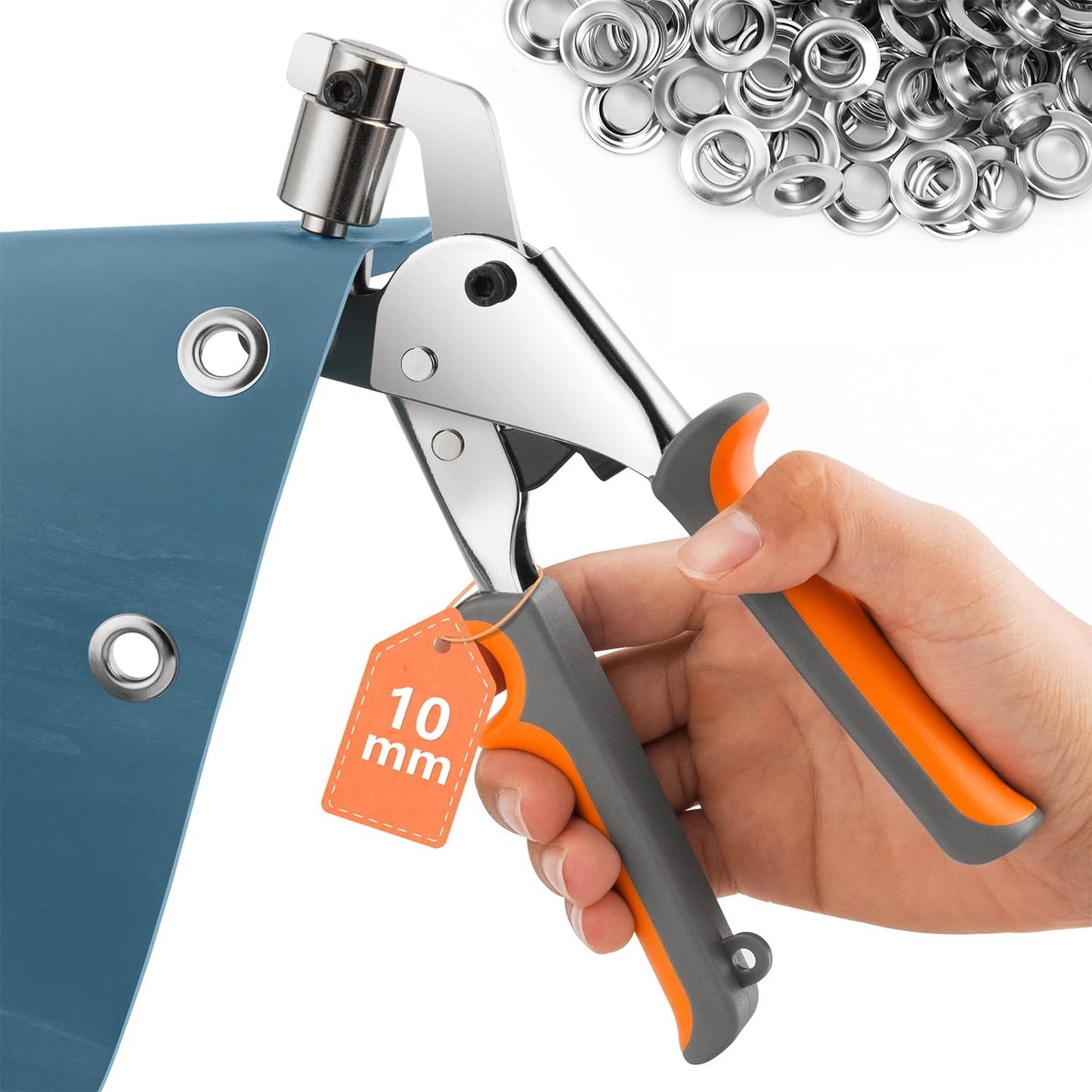 Grommet Pliers Kit Handheld Eyelet Punch Tool for Leather