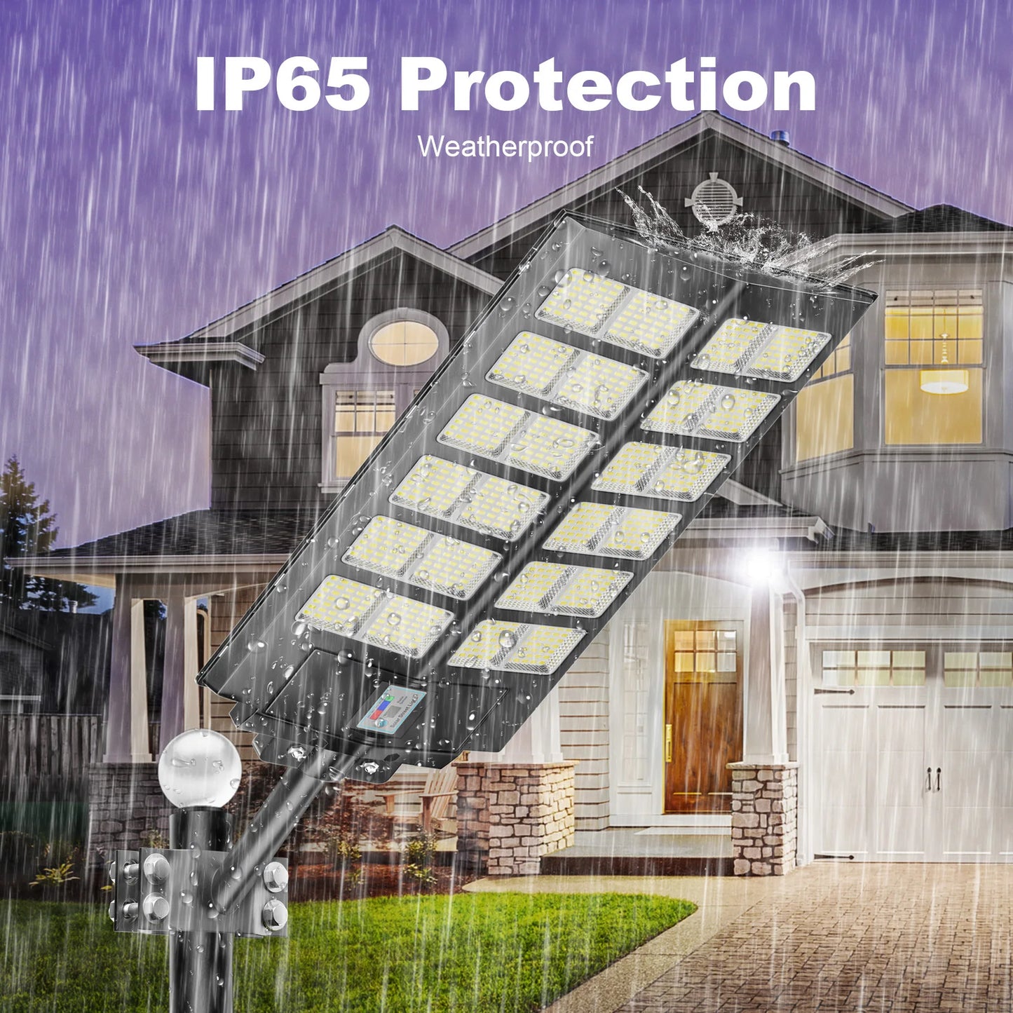 Outdoor Solar Street Lights 4 Pack IP65 Waterproof Auto Sensor