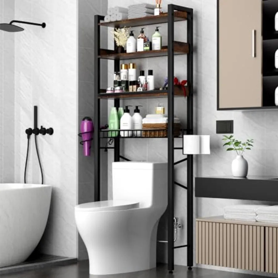 Over The Toilet Storage Rack 4 Tier Bathroom Organizer Freestanding