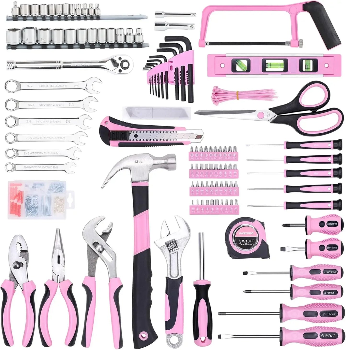 XMSJ DIY Supplies Tool Set for Home Repair and Maintenance