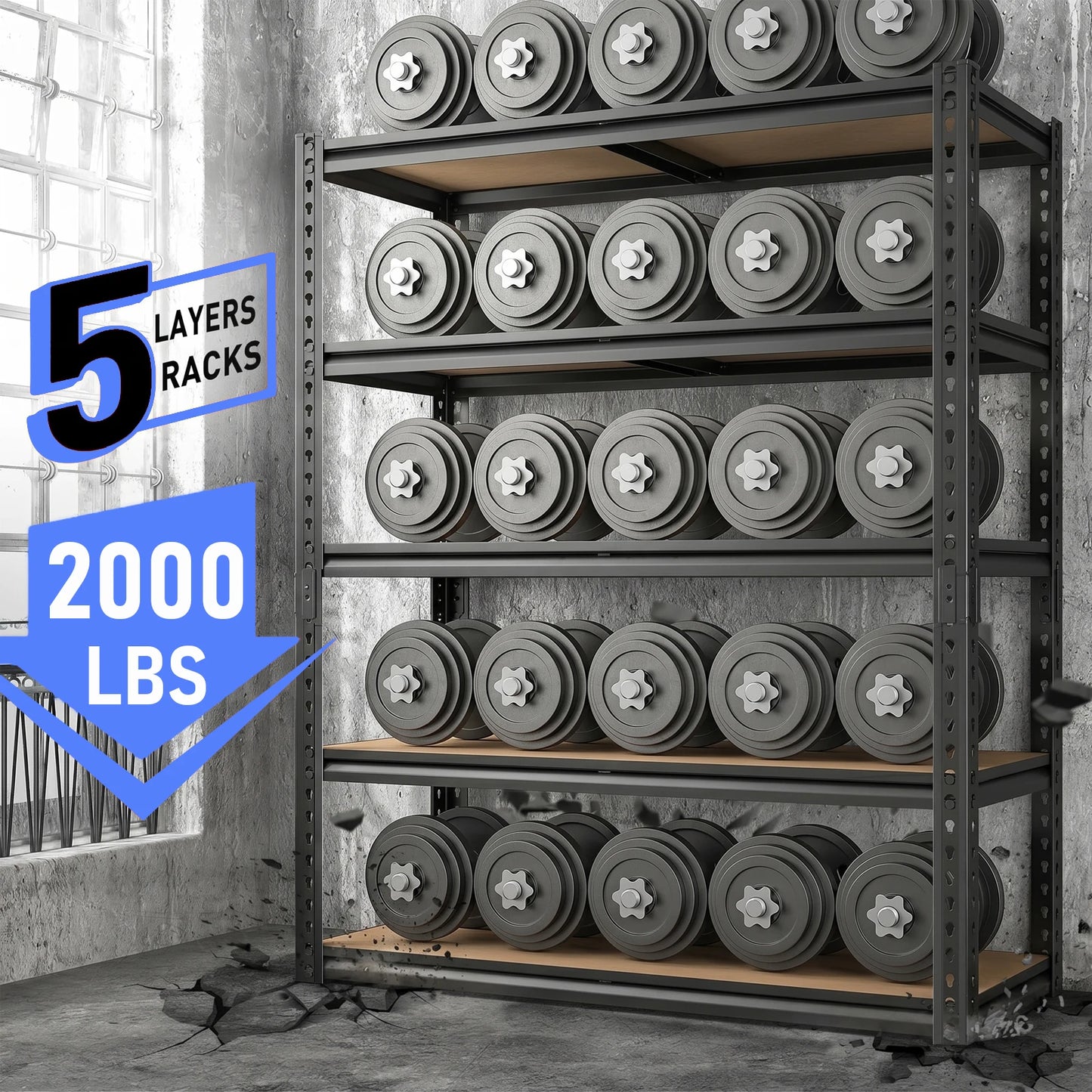 Heavy Duty Industrial Metal Storage Shelves With Adjustable Shelving Unit