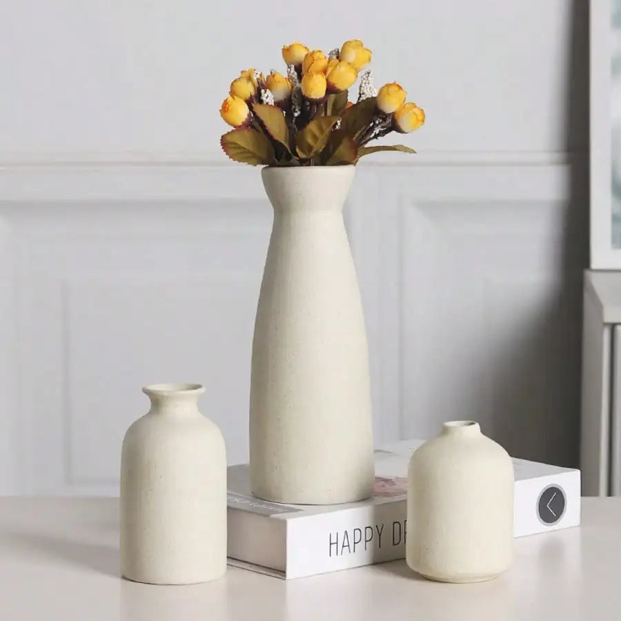 Minimalist Porcelain Vases Set for Modern Home Decor and Weddings