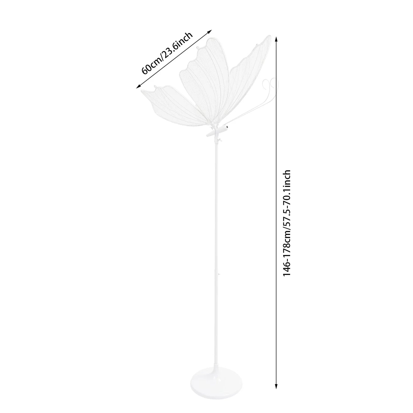Two-Pack Romantic Butterfly Floor Lamp Wedding LED Decorative Lights