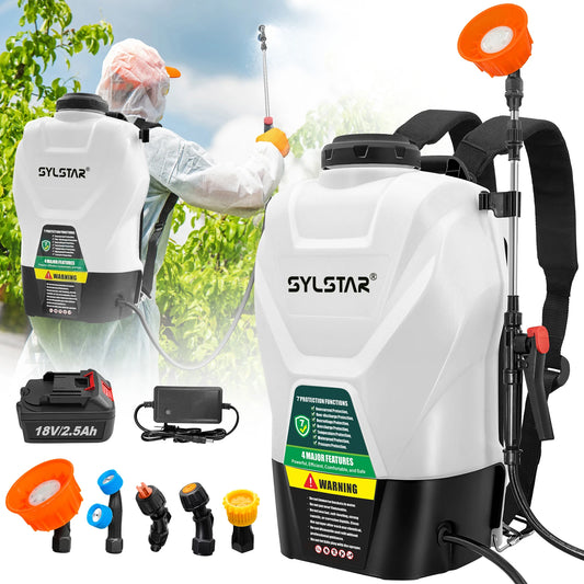Backpack Electric Garden Sprayer With Telescopic Wand And Nozzles