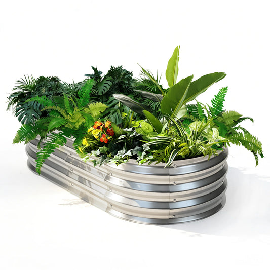 JHK Outdoor Planter Box Metal Raised Garden Bed Outdoors