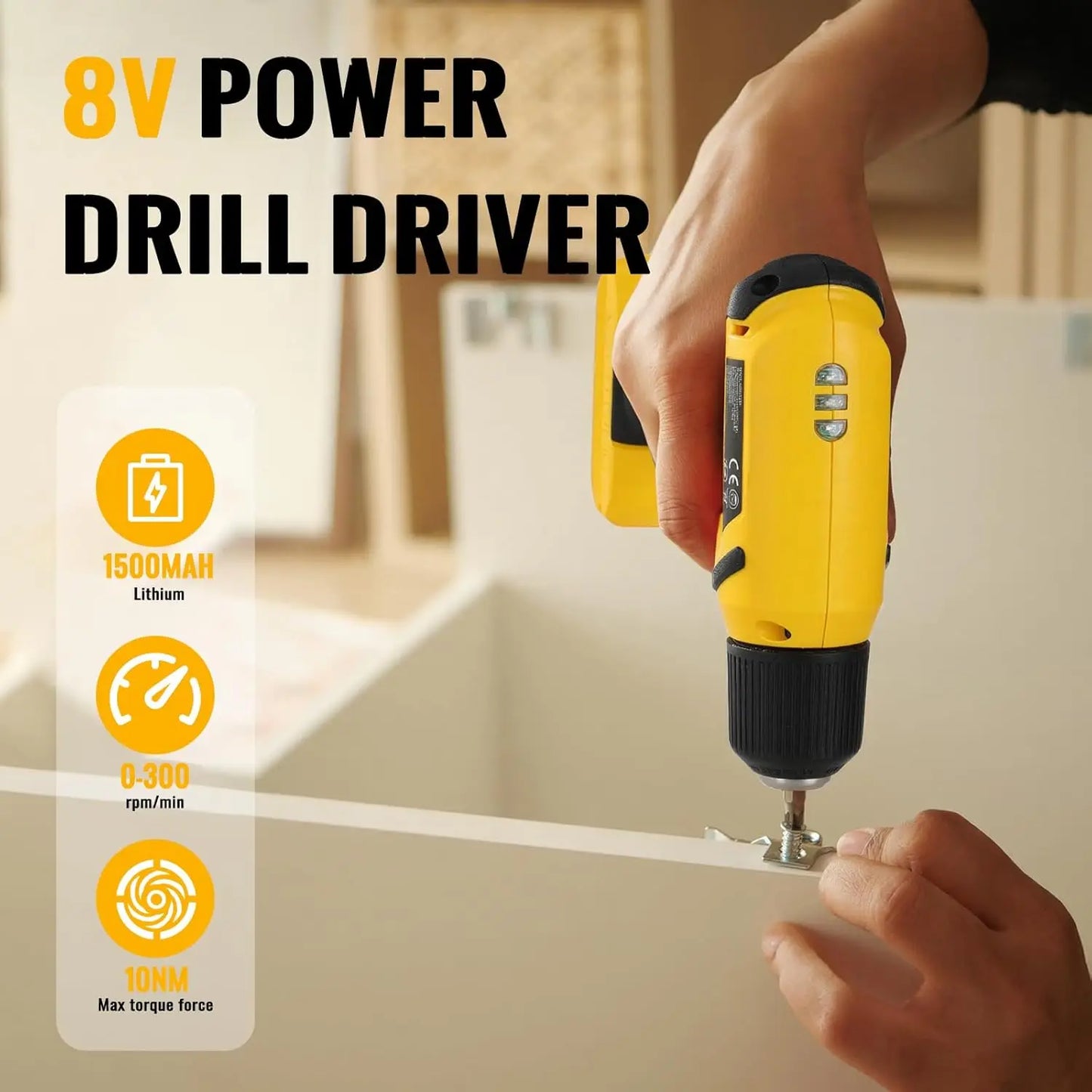 TLGREEN 101-Piece 8V USB Cordless Drill Driver Kit