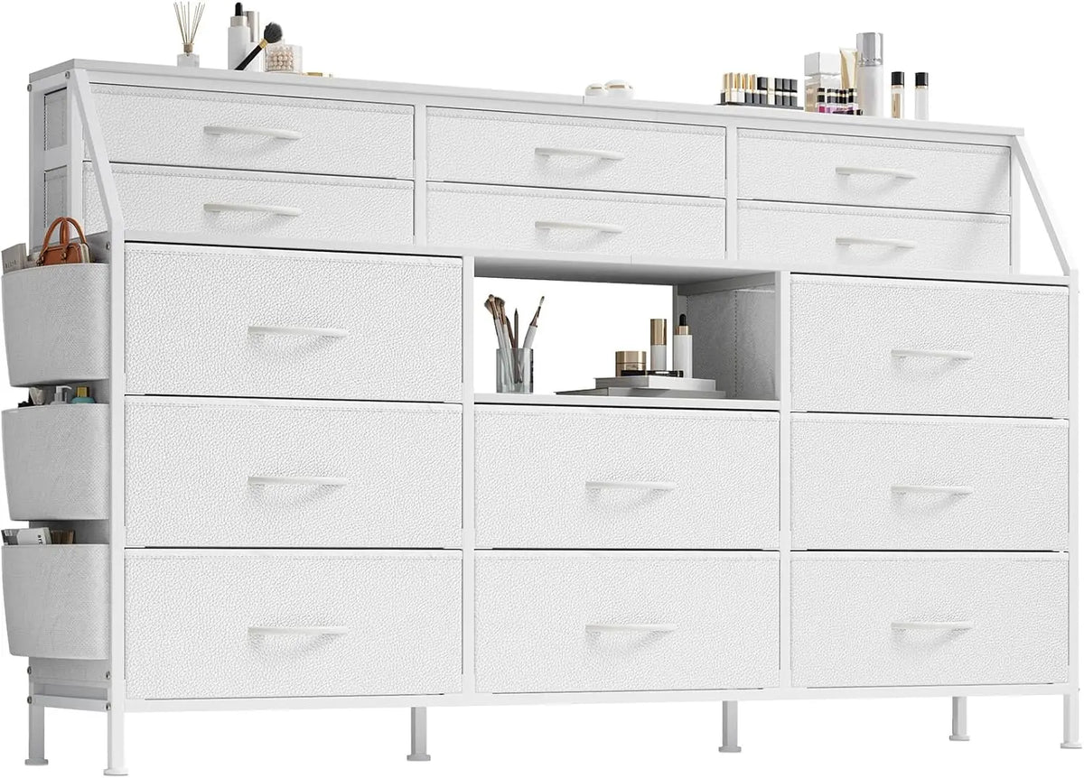 Twister CK 14 Drawer Fabric Storage Cabinet Wooden Top Metal Frame