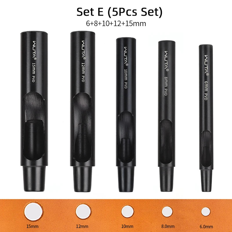 Leather Round Hole Punch Tool Set for DIY Crafting