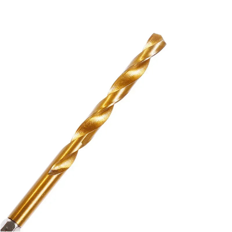 HSS Titanium Coated Drill Bit Set 13 Pieces Hex Shank
