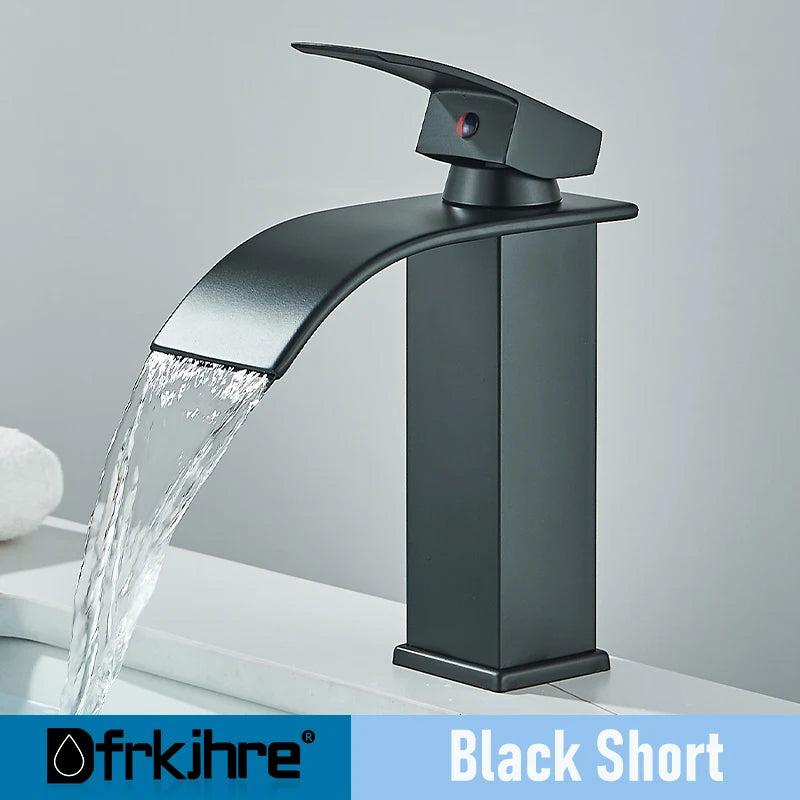 Dfrkjhre Copper Core Waterfall Basin Faucet Bathroom And Kitchen