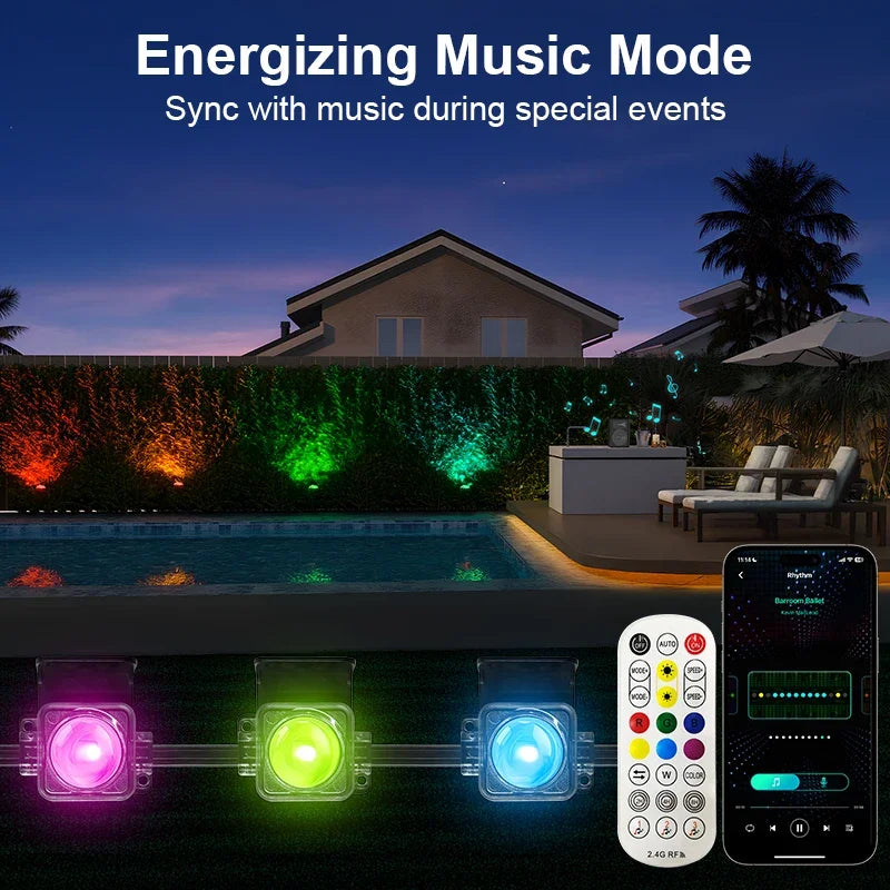MIMIRGB Outdoor Light Smart RGBIC Decoration With 75 Scene Modes