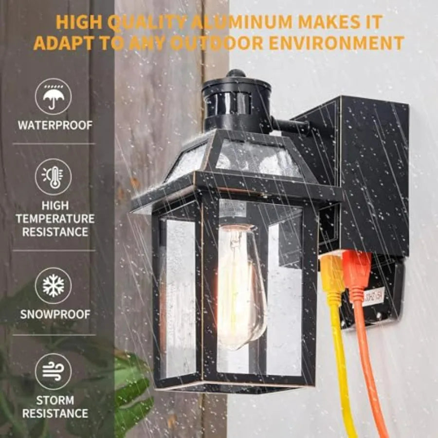 Porch Lights With GFCI Outlet Dusk To Dawn Outdoor