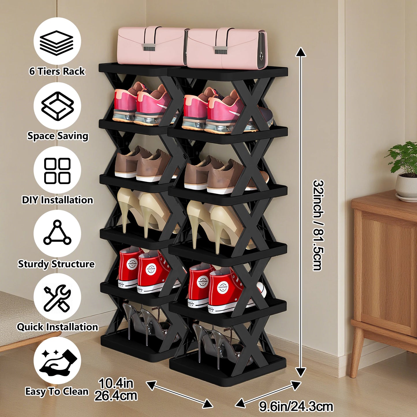 Detachable Shoe Rack Storage Organizer Multi Layer Shelf Cabinet