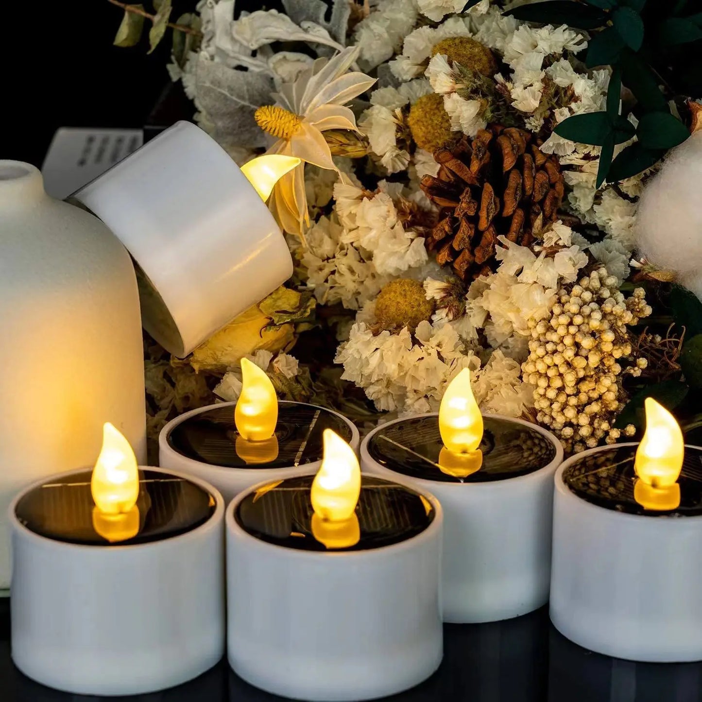 KEWEN Solar Candle Lights Pack LED Night Lights For Home