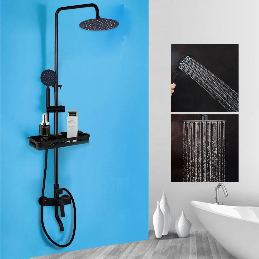 Sinlaku Bathroom Rainfall Shower Mixer Faucet System