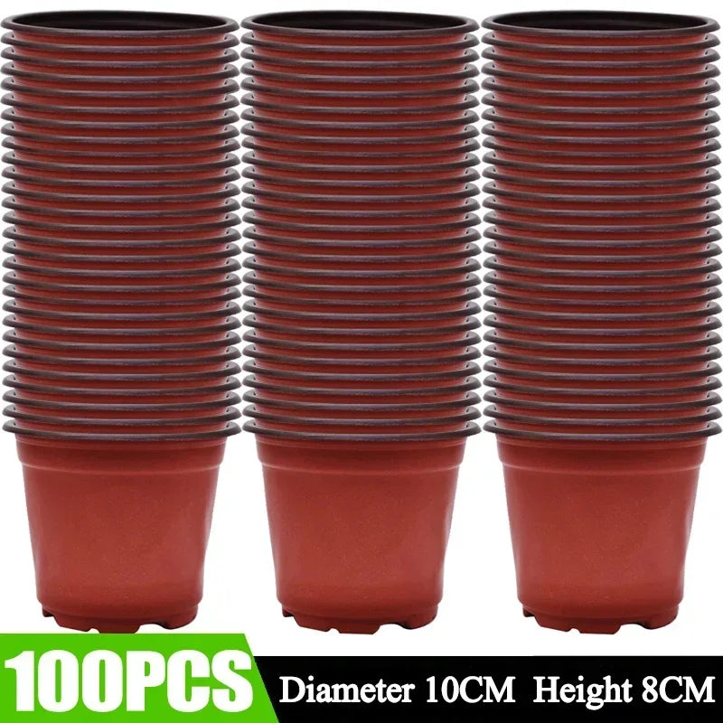 Plastic Nursery Pots Seedling Cups For Home Garden Plants