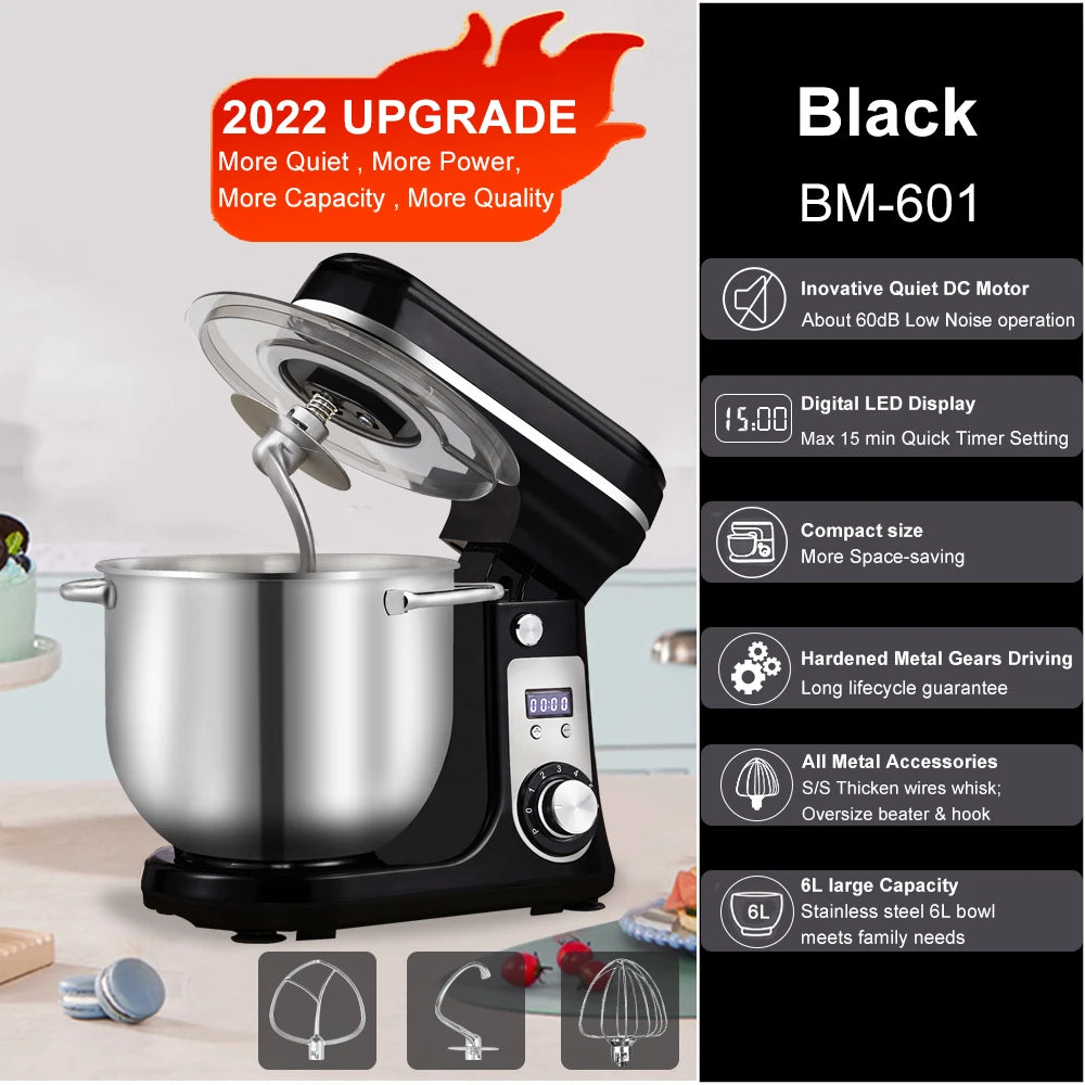 BioloMix Stand Mixer Blender With Quiet Motor And Dough Kneading
