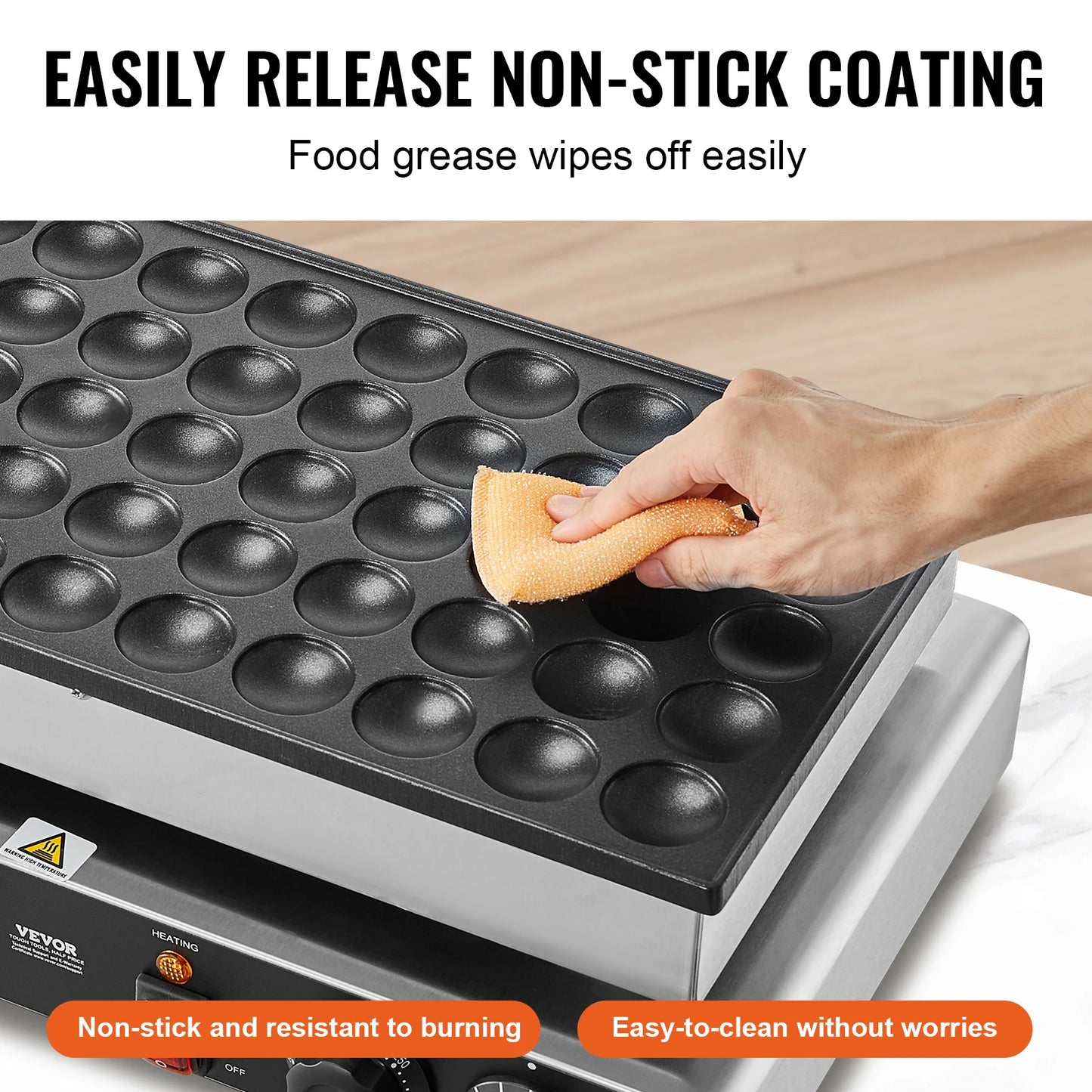 SucceBuy Mini Dutch Pancake Dorayaki Waffle Maker Dual Temp Control
