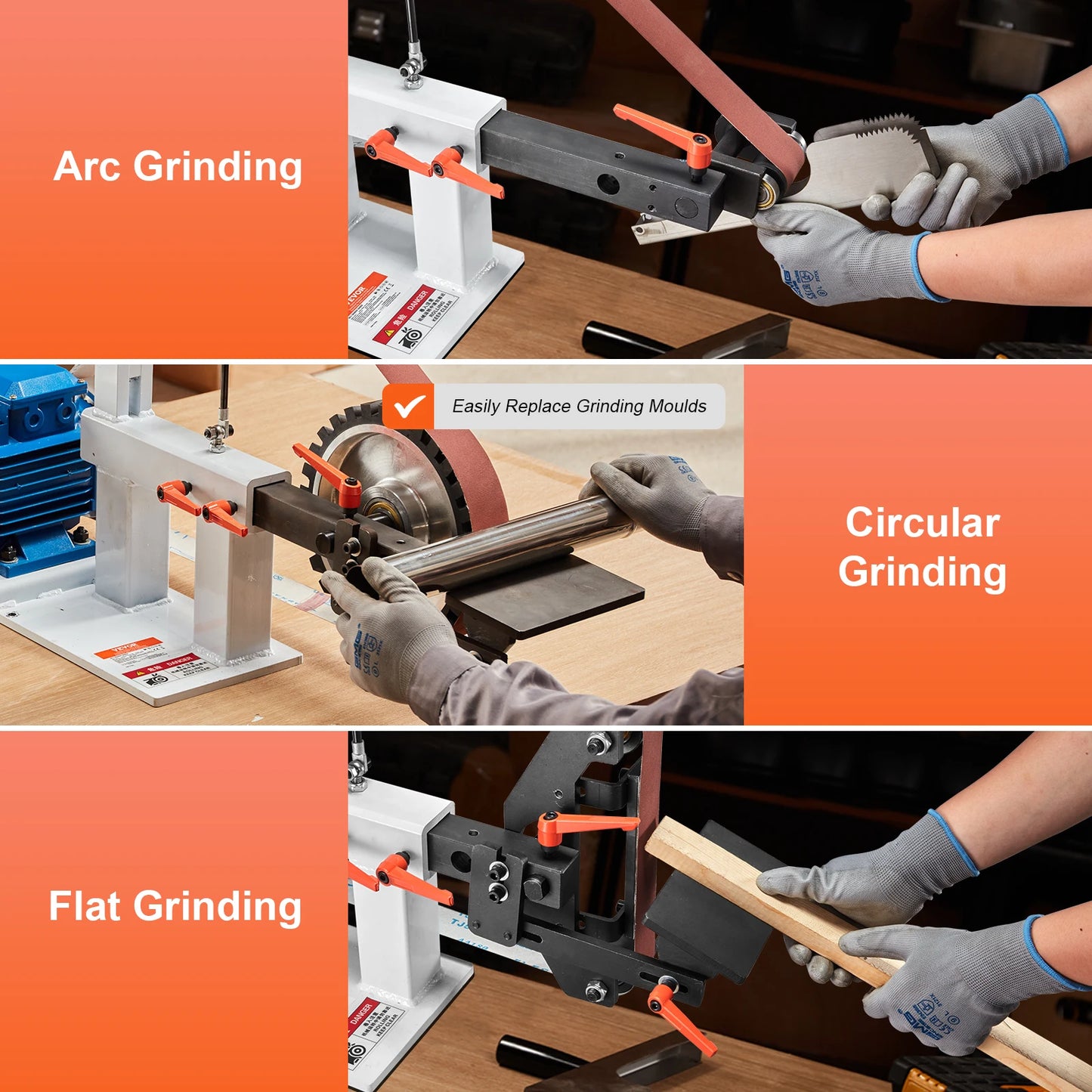 SucceBuy Belt Grinder Sander 1500W Variable Speed Polishing Machine