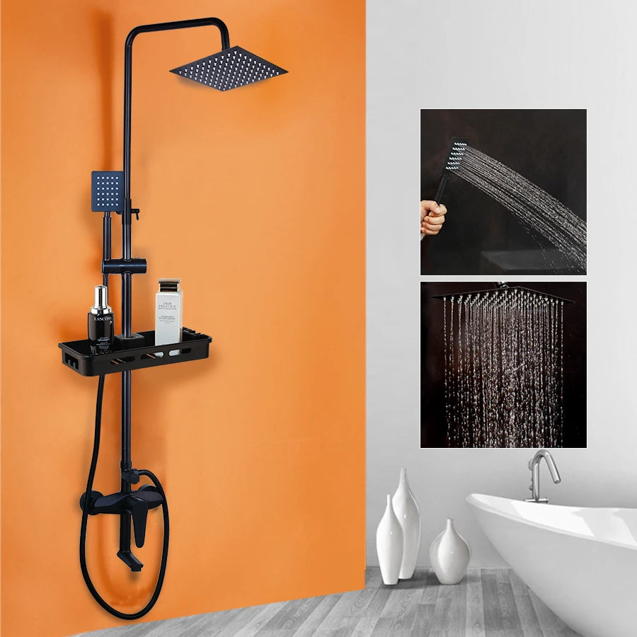 Sinlaku Bathroom Rainfall Shower Mixer Faucet System