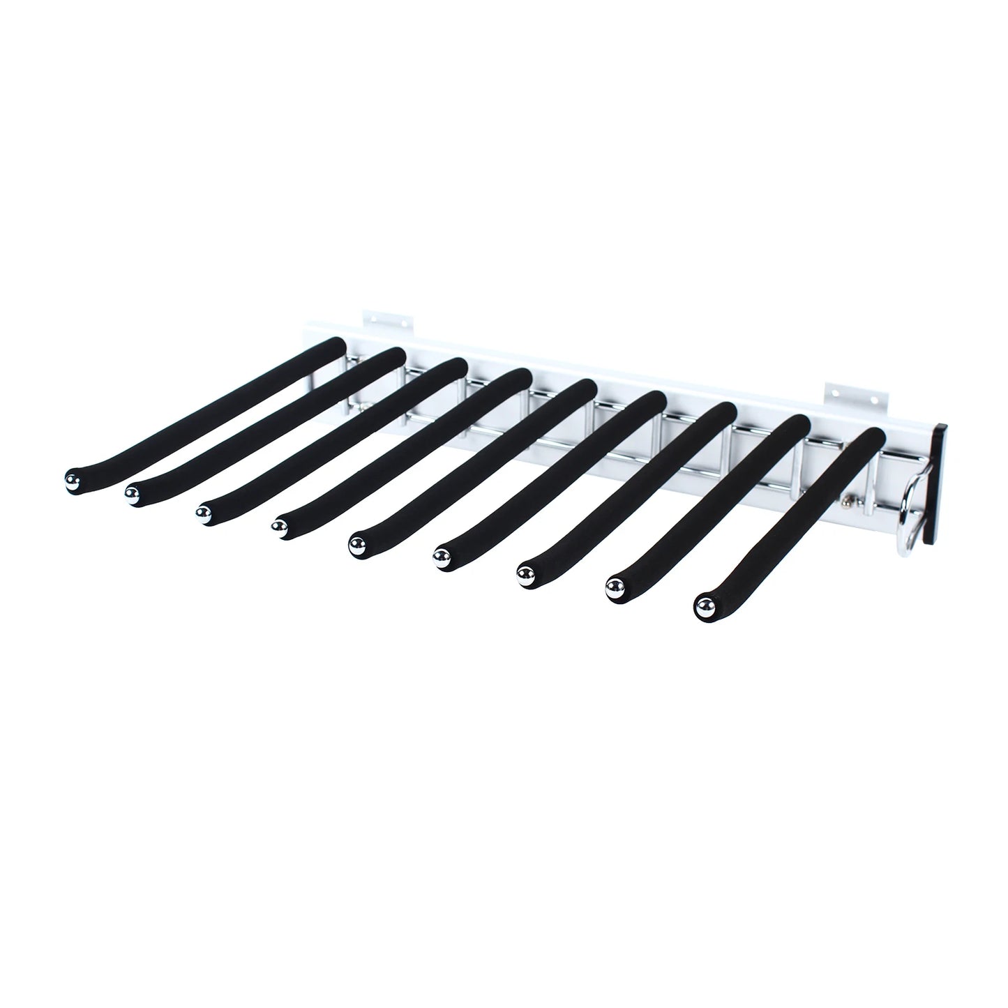 9 Arm Pull Out Pants Rack Wardrobe Organizer With Retractable Hangers