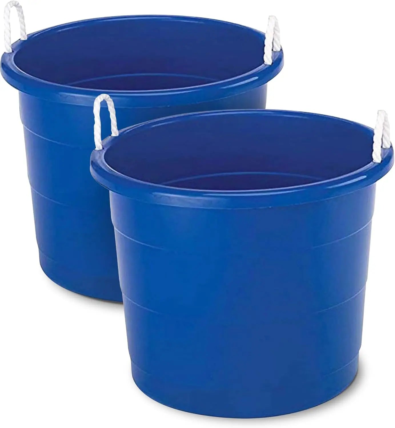 XMSJ Plastic Utility Tub Two Pack With Rope Handles