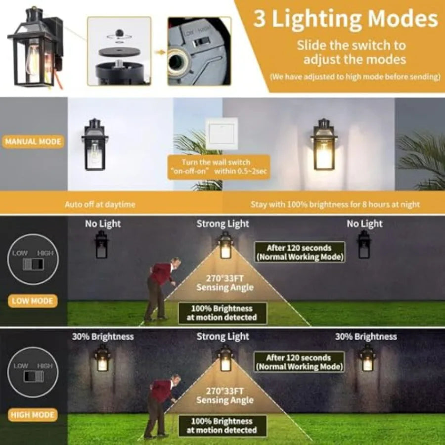 Porch Lights With GFCI Outlet Dusk To Dawn Outdoor