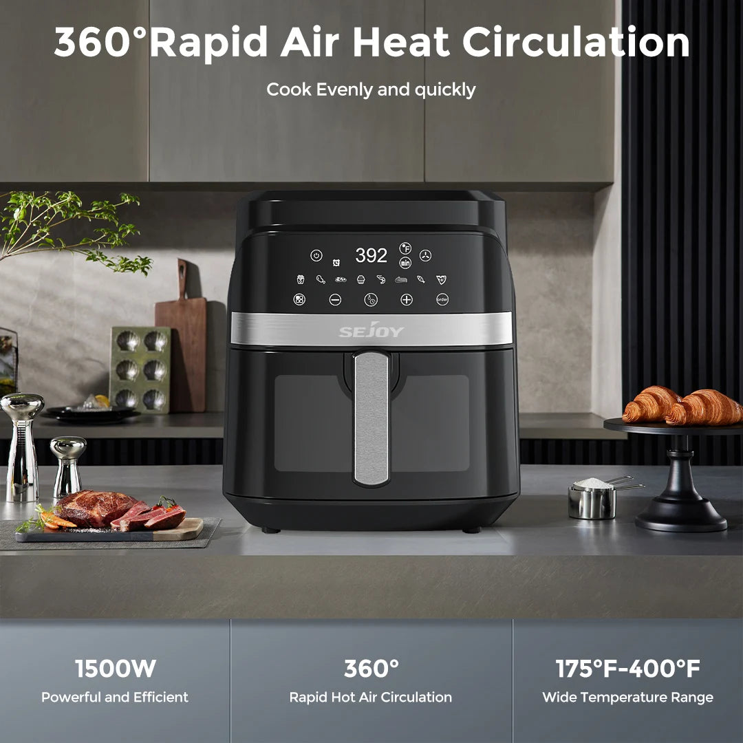 Sejoy 8-in-1 Air Fryer For Baking, Roasting And Frying