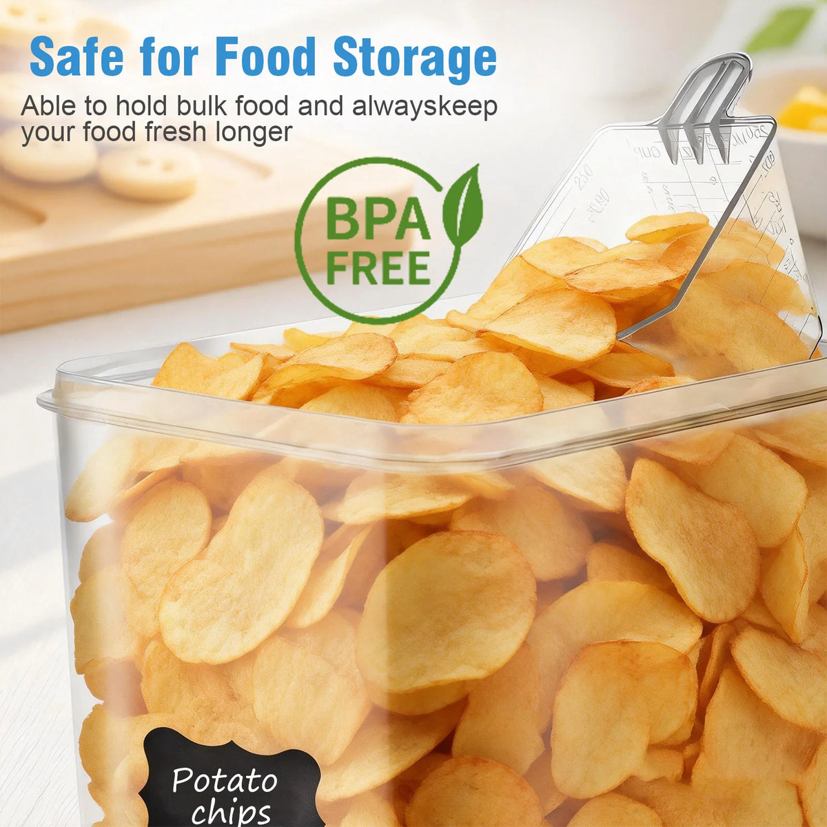 Airtight Food Storage Containers With Lids For Flour And Grains